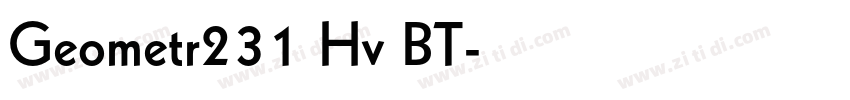 Geometr231 Hv BT字体转换